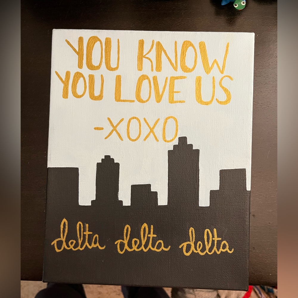 Tri Delta canvas